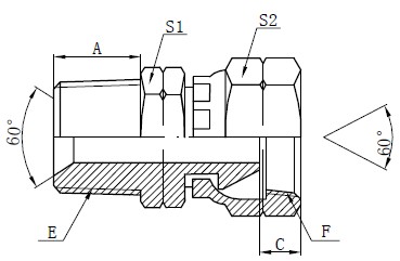 NPSM Adapter Fittings Tegning