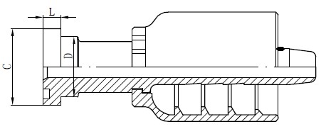 SS Tube Connector Tegning